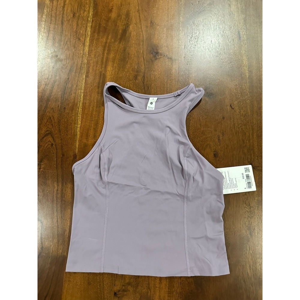 Lululemon Nulux Racerback Cropped Run Tank Top Pastel Phlox Purple Size 8 NWT